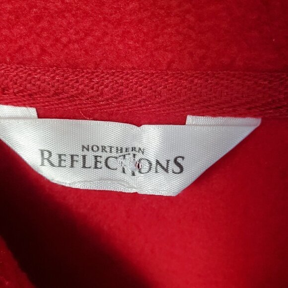 Northern Reflections Red Fleece embroidered Jacket - Picture 3 of 7